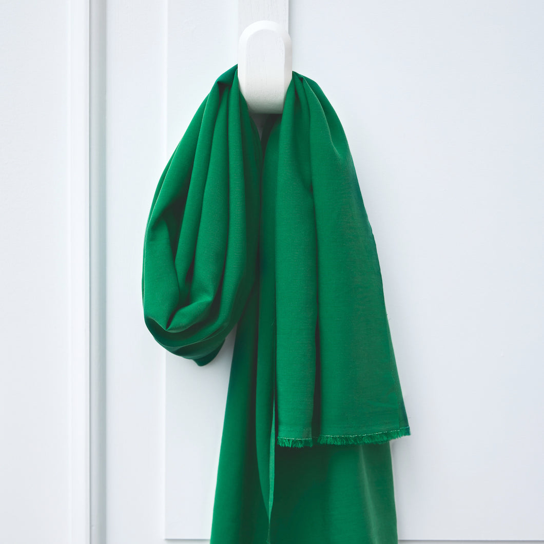 Vida Voile with TENCEL Lyocell fibres fabric hangs and drapes over a hook