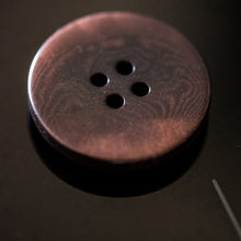 Load image into Gallery viewer, Singular smooth round corozo button with 4-holes
