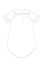 Load image into Gallery viewer, Line Drawing of Shirt Dress, back
