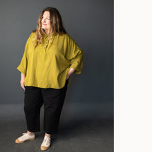 Load image into Gallery viewer, Lady wears Ellsworth top in a bright coloured fabric
