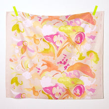 Load image into Gallery viewer, Square piece of Nani Iro linen fabric hangs on two pegs against plain backdrop
