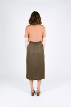 Load image into Gallery viewer, Back view of Aura Skirt at below knee length
