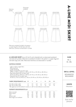 Load image into Gallery viewer, The Assembly Line A-Line Midi Skirt Packaging
