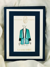 Load image into Gallery viewer, Packaging of Sable Jacket Sewing Pattern shows illustration of the Sable Jacket worn open, with front slanted pockets.
