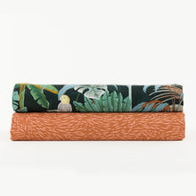 Load image into Gallery viewer, 2 folded fabric prices shows See You At Six summer collection viscose fabrics
