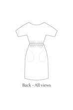 Load image into Gallery viewer, Line drawing of Sheath dress back.
