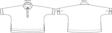 Load image into Gallery viewer, Line Drawing of Ellsworth Top, front and back
